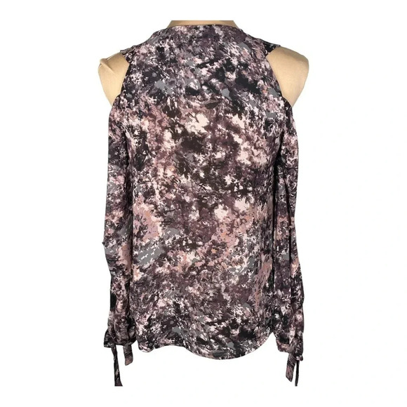 BELLE DU JOUR Multicolor Cold Shoulder Tied Top Women Size S‎ - Picture 2 of 7